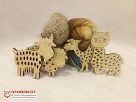 Тактильный набор для шнурования Зоопарк