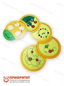 Тактильно-развивающая панель Радостная гусеничка