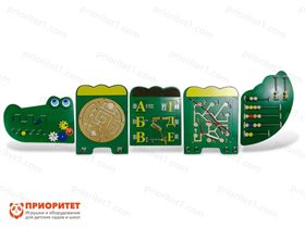 Тактильно-развивающая панель Супер-крокодил