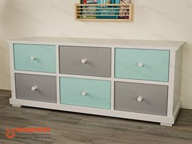 Комод 2-х ярусный с выдвижными ящиками Мятная сказка