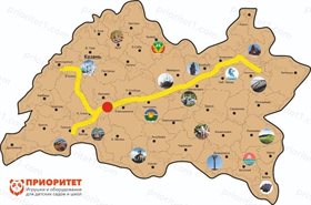 Большая карта Республики Татарстан
