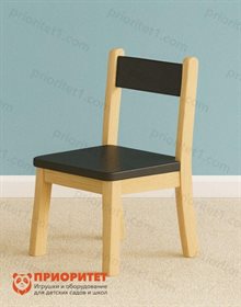 Детский шахматный стул черный