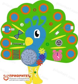 Бизиборд Яркий павлин