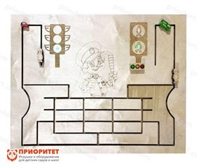 Бизиборд со световыми эффектами Правила движения со светофором