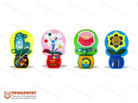 Набор бизибордов Мой сад (кактус, ромашка, роза, подсолнух)