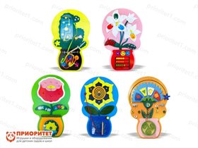 Набор бизибордов Мой сад №2 (кактус, ромашка, роза, подсолнух, василёк)