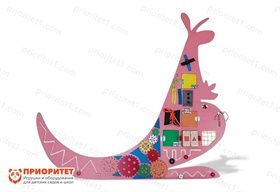 Бизиборд Розовый кенгуру