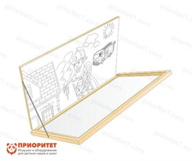 Настенный модуль с откидной рамой Многоразовая раскраска (150x75)