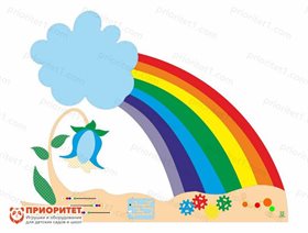 Декоративно-развивающая панель На радужном лугу №2