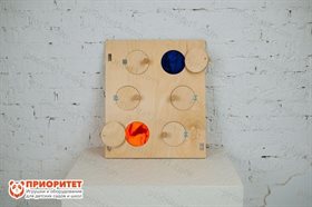 Тактильно-развивающая панель Волшебные мешочки