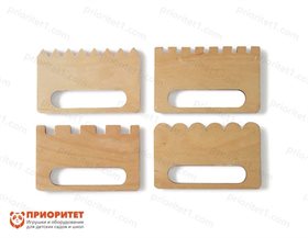 Трафареты для рисования песком Гребешки №1 (4 штуки)