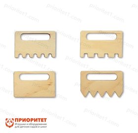 Трафареты для рисования песком Гребешки №2 (4 штуки)