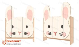 Шкаф 5-секционный с нишей под скамью Зайчик