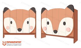 Шкаф 5-секционный с нишей под скамью Лисичка