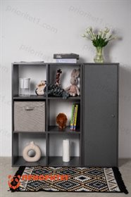 Стеллаж Вместительные полки (серый)