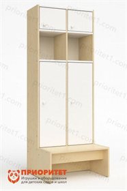 Шкаф-раздевалка 2-х местная закрытая из серии Медовая