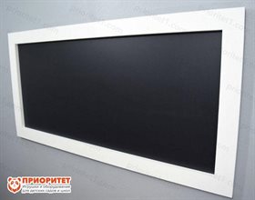 Меловая доска с рамкой Белый глянец