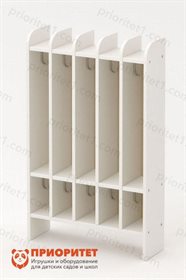 Вешалка для полотенец 2-х ярусная (5 секций) 70х20х90 из серии Медовая