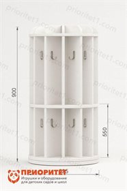 Вешалка для полотенец круглая на 12 ячеек (50х50х90) из серии Медовая