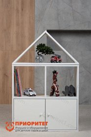 Шкаф для игрушек и книг Детская пора (с крышей)