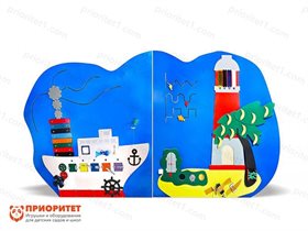 Декоративно-развивающая панель Пароход в океане