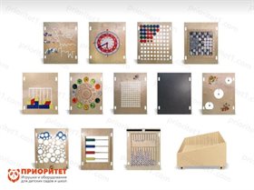 Набор тактильно-развивающих панелей Детские мечты (с тележкой)