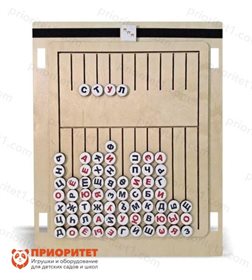 Тактильно-развивающая панель Цифры и буквы №2