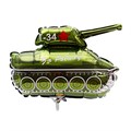 Шар фольгированный 12" «Танк Т-34» - фото 108103309