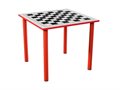 Стол Шахматный на металлокаркасе (красный, серый) - фото 108239397