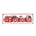 Сувенир «Новогодний поезд», 19 см, цвет красный - фото 109417579
