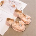 Детские туфли розовые с бантом (26) - фото 109894900