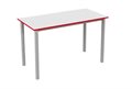 Стол на металлокаркасе прямоугольный (красный, серый) - фото 112164919