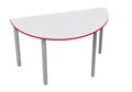 Стол на металлокаркасе полукруг (красный, серый) - фото 112164921