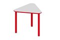 Стол на металлокаркасе треугольный (красный, серый) - фото 112164925
