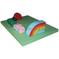 "Игровой развивающий коврик" мат 150*100*10 см. - 2 шт, 4 объемные фигуры на липе - фото 113384748