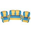 "Бусинка с рюшами" комплект детской мягкой мебели  голубо-желтый, Расцветки модели «Бусинка с рюшами» - фото 113894465