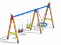 Качели Трёхместные Кб Фортуна 06 с Гнездом усил - фото 114848871