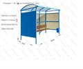 Автобусная остановка Стандарт + 3м крыша сот. поликарбонат 10мм - фото 114850028