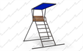 Вышка пост для пляжа спасательный - фото 114850183