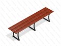 Скамейка уличная Стандарт без спинки 02 - фото 114997793