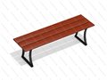 Скамейка уличная Стандарт без спинки - фото 114997838