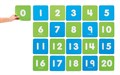 Дорожка цифровая EDX, цифры 0-20 (20 см, 2 цвета, 21 шт) - фото 115206254