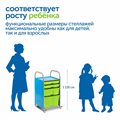 Мобильный стеллаж Сенсориум S с 4 контейнерами (2 малых, 1 средний, 1 большой контейнер) - фото 115219279