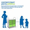 Мобильный стеллаж Сенсориум M с 10 контейнерами (8 малых, 2 больших контейнера) - фото 115219391