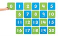 Дорожка цифровая EDX, цифры 0-20 (20 см, 2 цвета, 21 шт) ✅ - фото 115359234