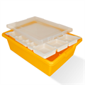 Контейнер желтый для Spike Prime с крышкой и лотком (420*310*165 мм) - фото 115442927