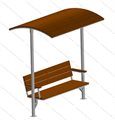 Скамья с навесом 02 - фото 117475229