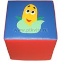 Пуф каркасный с аппликацией (ЛДСП+ВИК) Помидор голубо-оранжевый, Расцветки данной модели - фото 117476831