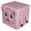 Пуфик-кубик "Свинка" арт. 3П3 - фото 117477003