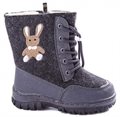 Валенки детские, размер 27-32, черные с зайцем 9463C-3 - фото 119087976